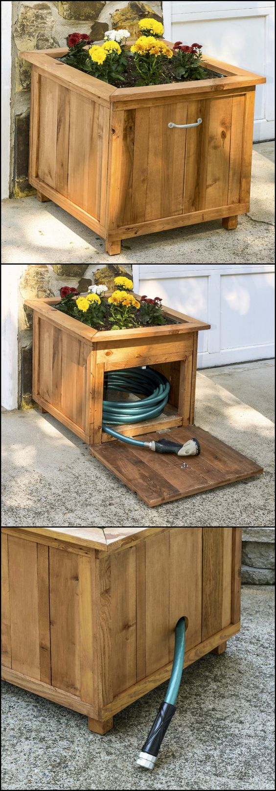 Hide Your Hose With a DIY Planter. 