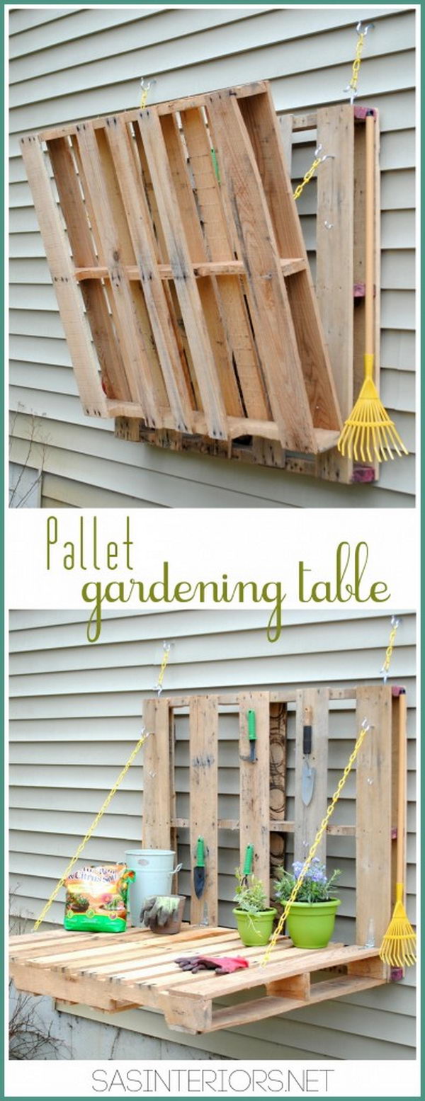 DIY Pallet Gardening Table. 