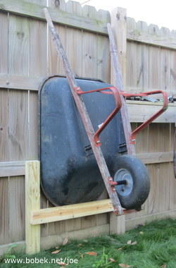 Wheelbarrow Storage. 