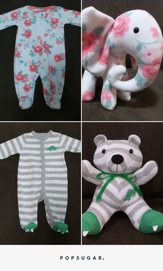 Cute Gift Made Out Of Baby's Old Onesies. 