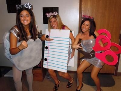 Rock, Paper, Scissors Costume. 