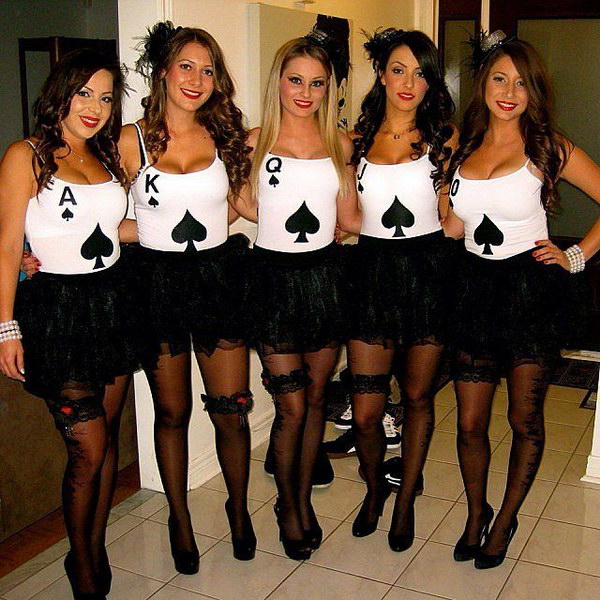 DIY Royalflush Pokerhand Cards Costumes 