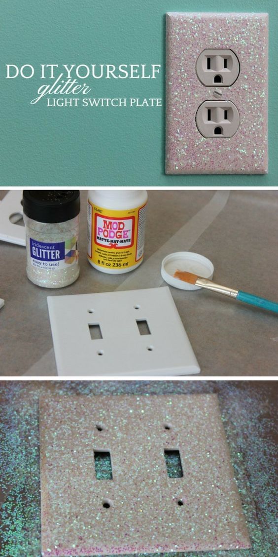 Glitter Light Switch Plates And Outlet Covers. 