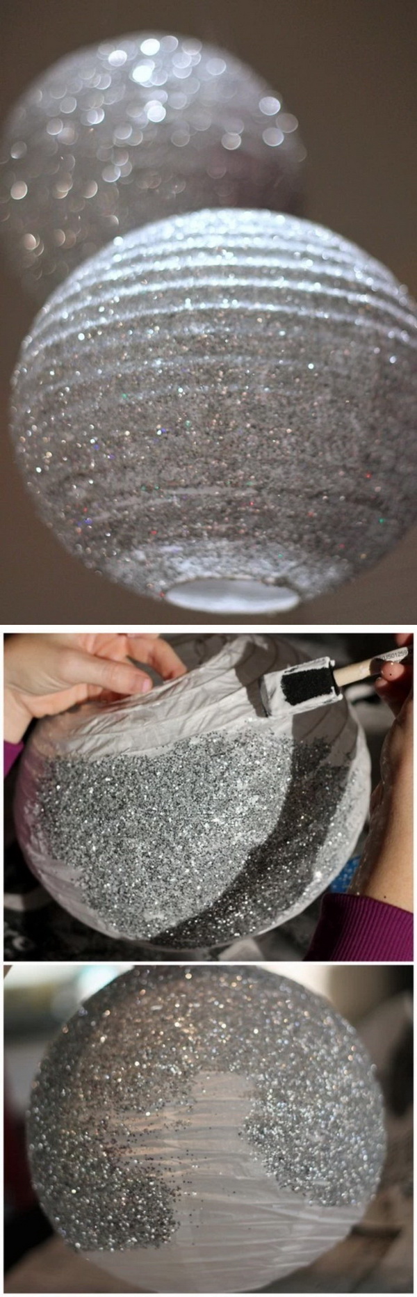 DIY Glittered Lanterns. 