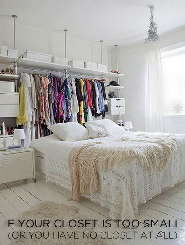 It's a clever idea to use your headboard for extra storage space.