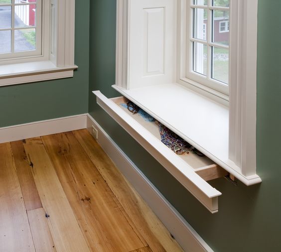 Window Sill Hidden Drawer. 