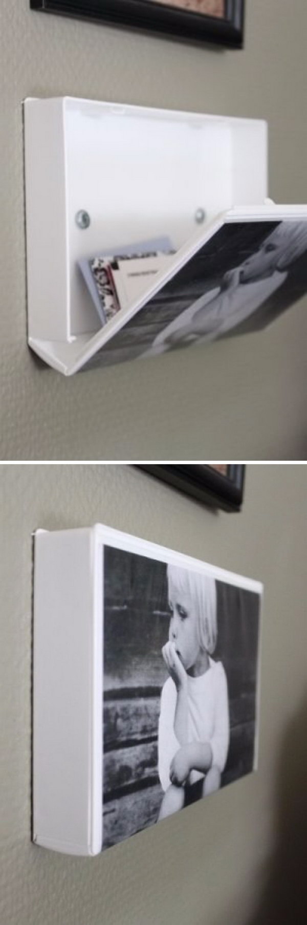 Picture Frame with Hidden Storage.