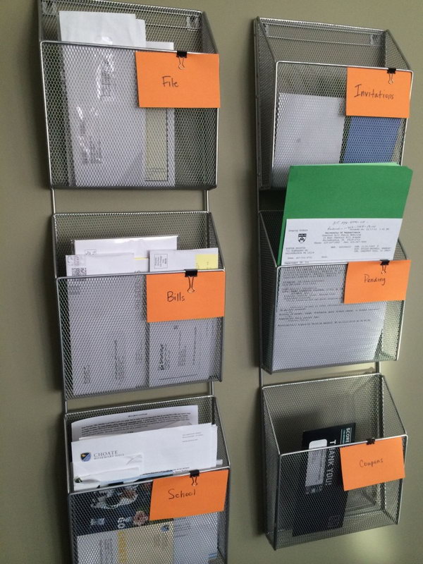 Simple Wall-Based Filing System. 