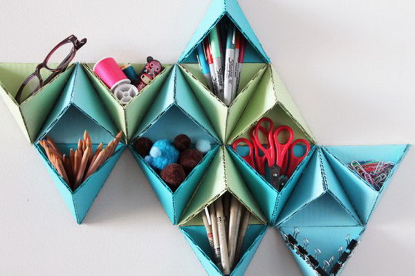 Triangular Wall Storage System. 