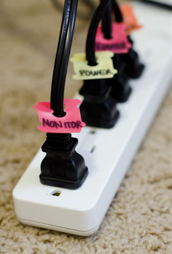 Organize Your Wires With Labeled Tags. 