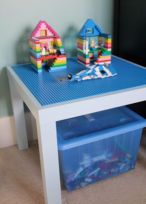 Lego Table Made Out Of an IKEA Lack Table. 