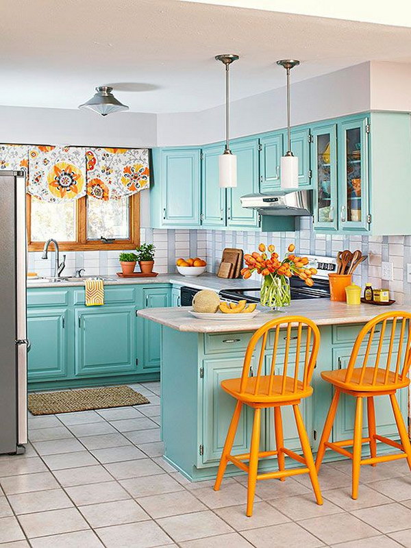 80 Amazing Kitchen Cabinet Paint Color Ideas 2018