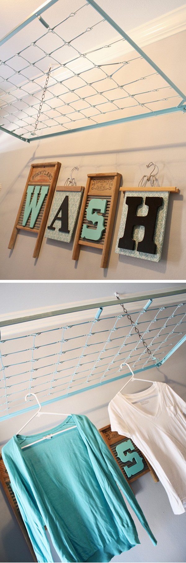 Repurpose A Crib Spring As A Drying Rack. 