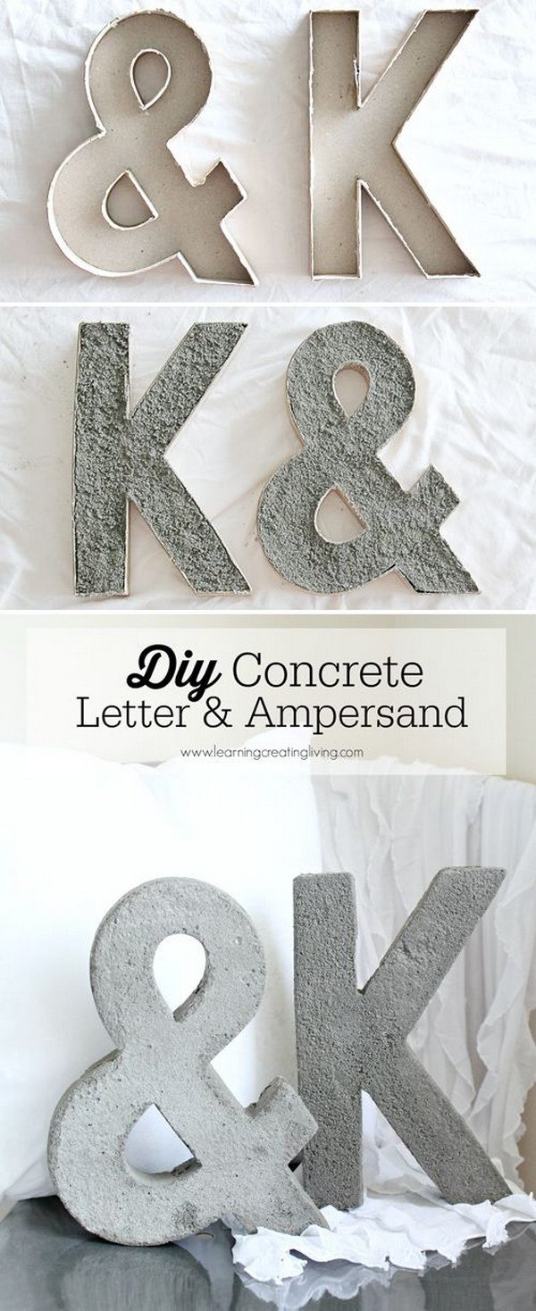 DIY Concrete Letters. 