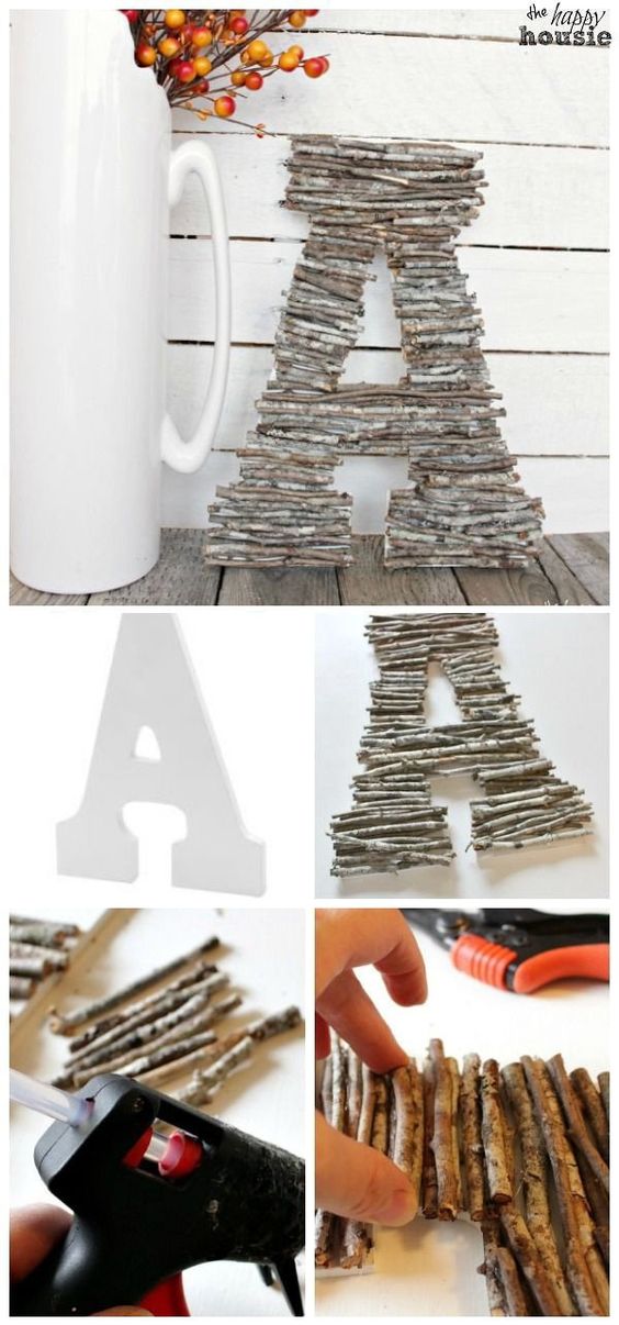 DIY Twig Letters. 