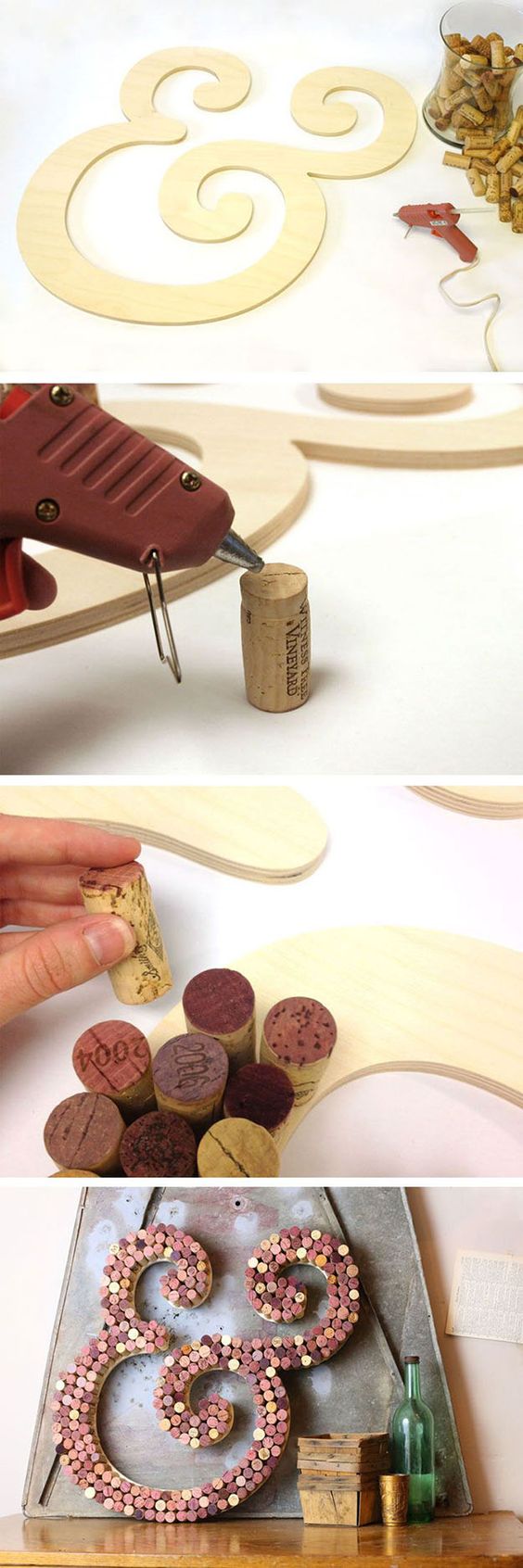 Wine Cork Letters. 