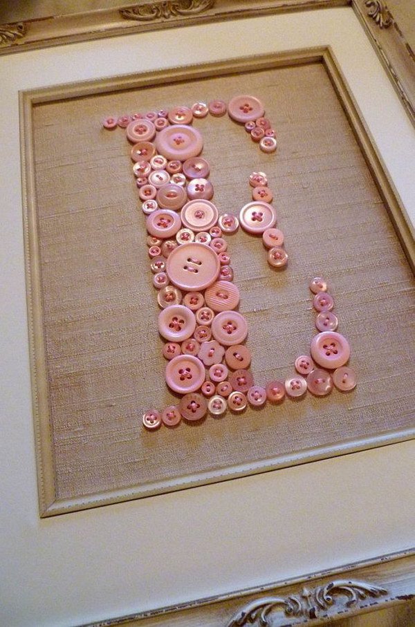 DIY Button Letters. 