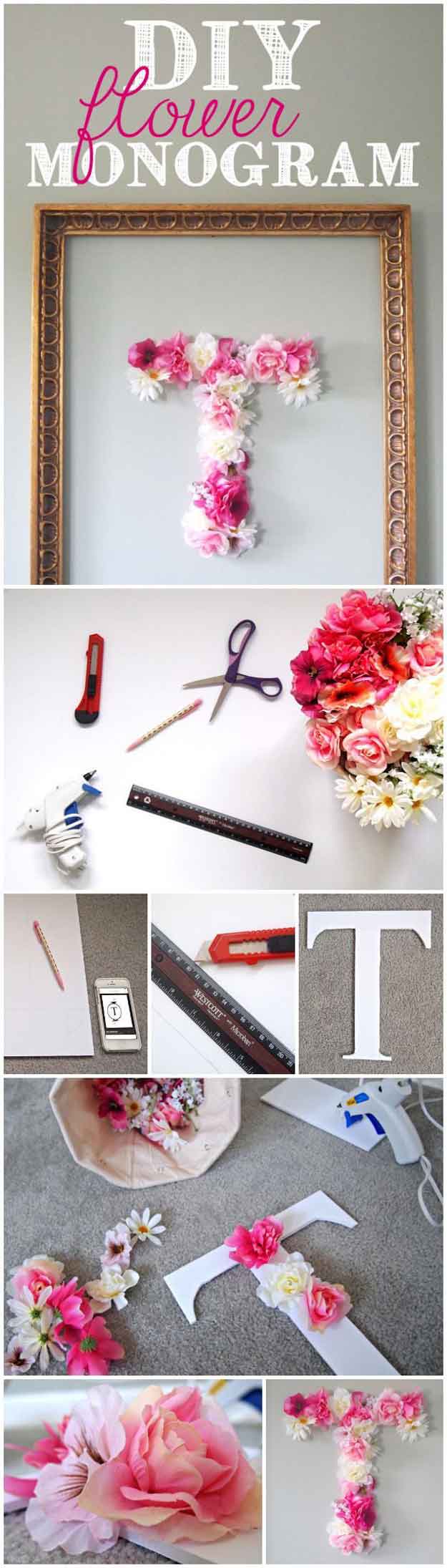 DIY Flower Monogram. 