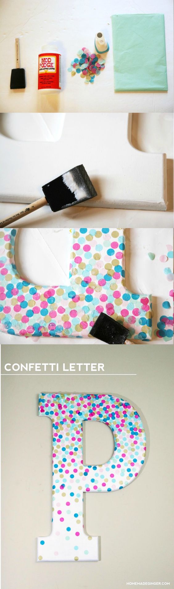 Confetti Decorative Letters For Wall Decor. 