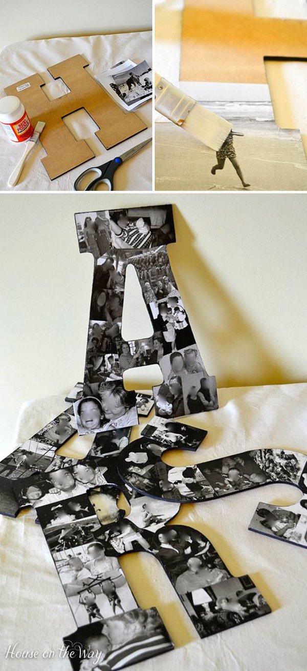 DIY Photo Collage Letters. 