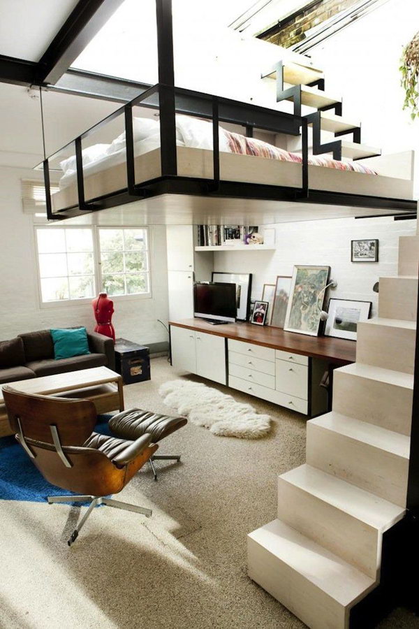 Loft Bed Suspended In The Air