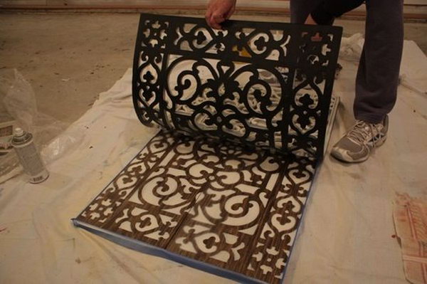 DIY Door Mat Wall Art . 