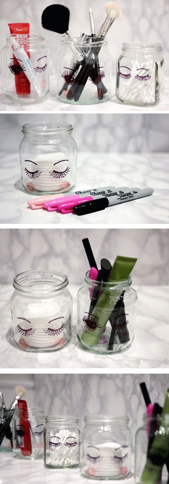 DIY Cute Sharpie Storage Jars 