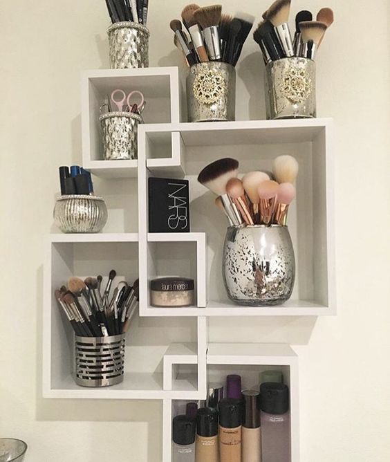 Wall Shelf For Makeup Storage. 