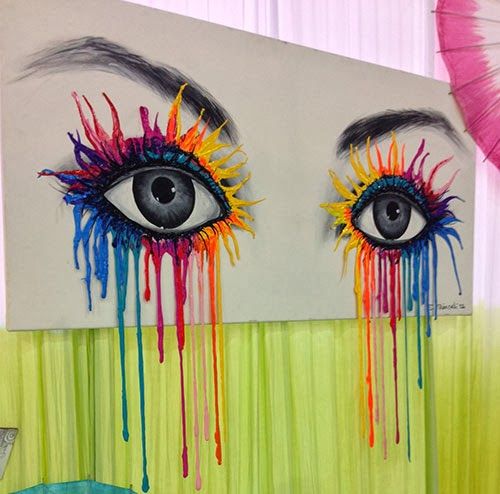 Melted Crayon Eyes. 