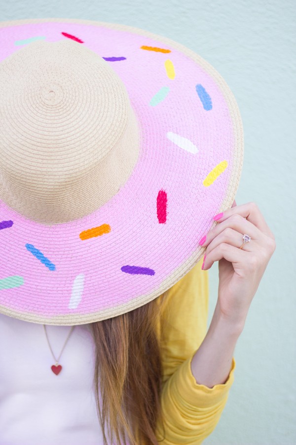 Upgrade your Plain Floppy Hat to Cute Donut Floppy Hat With Nail Polish. 