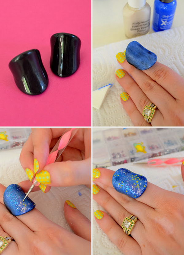 Galaxy Nail Art Inspired Jewelry Makeover. 