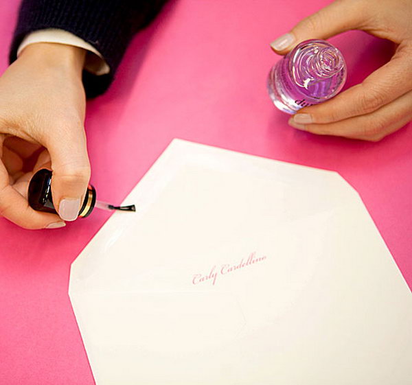 Use Nail Polish to Seal an Envelope. 