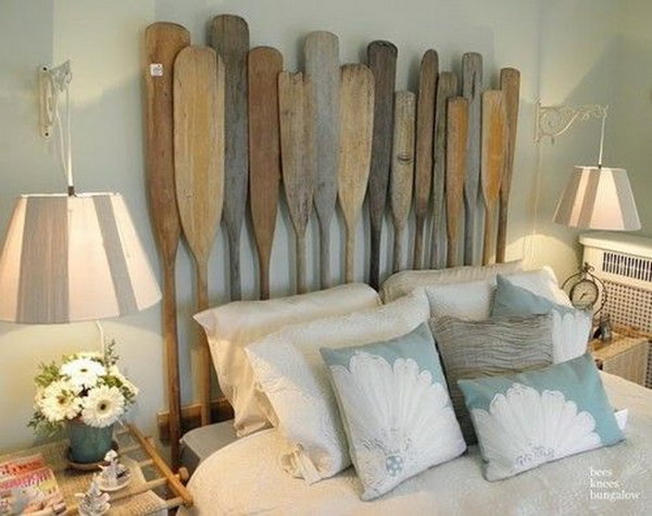 Wooden Oars Headboard 