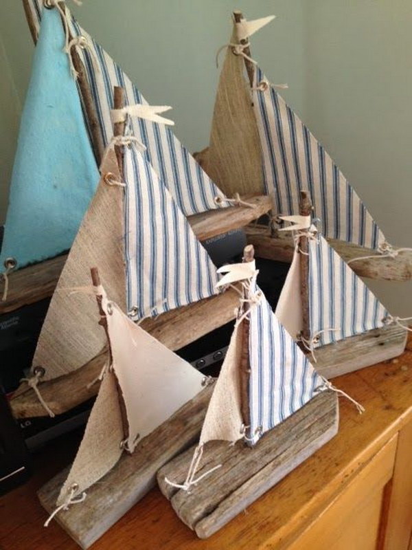 DIY Driftwood Sailboats 