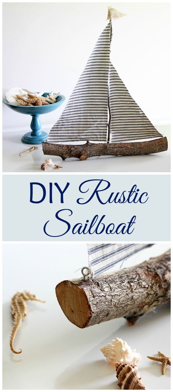 Super Easy DIY Rustic Sailboat. 