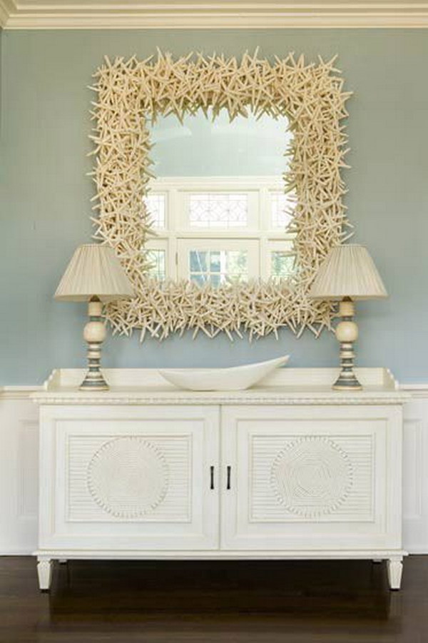 Over-Sized Starfish Decorated Mirror 