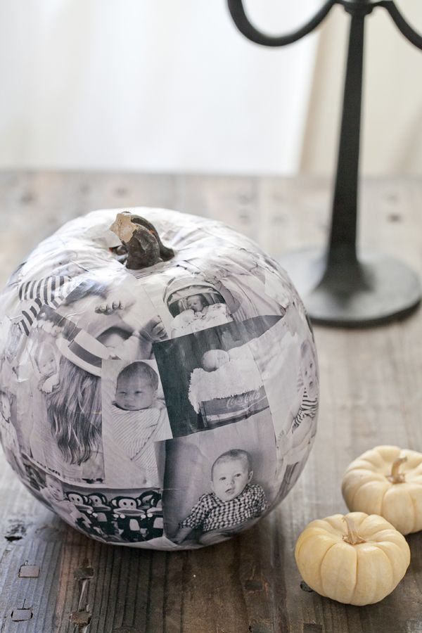 Decoupage Photo Pumpkin. 