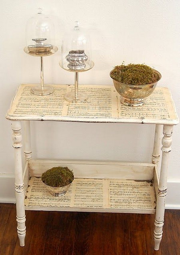 Sheet Music Side Table 