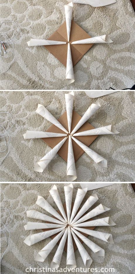 Rolled Book Page Wreath. 