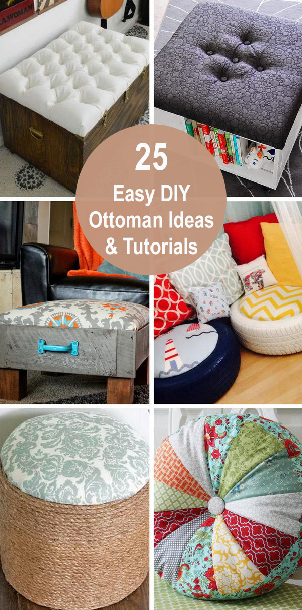 25 Easy DIY Ottoman Ideas and Tutorials. 