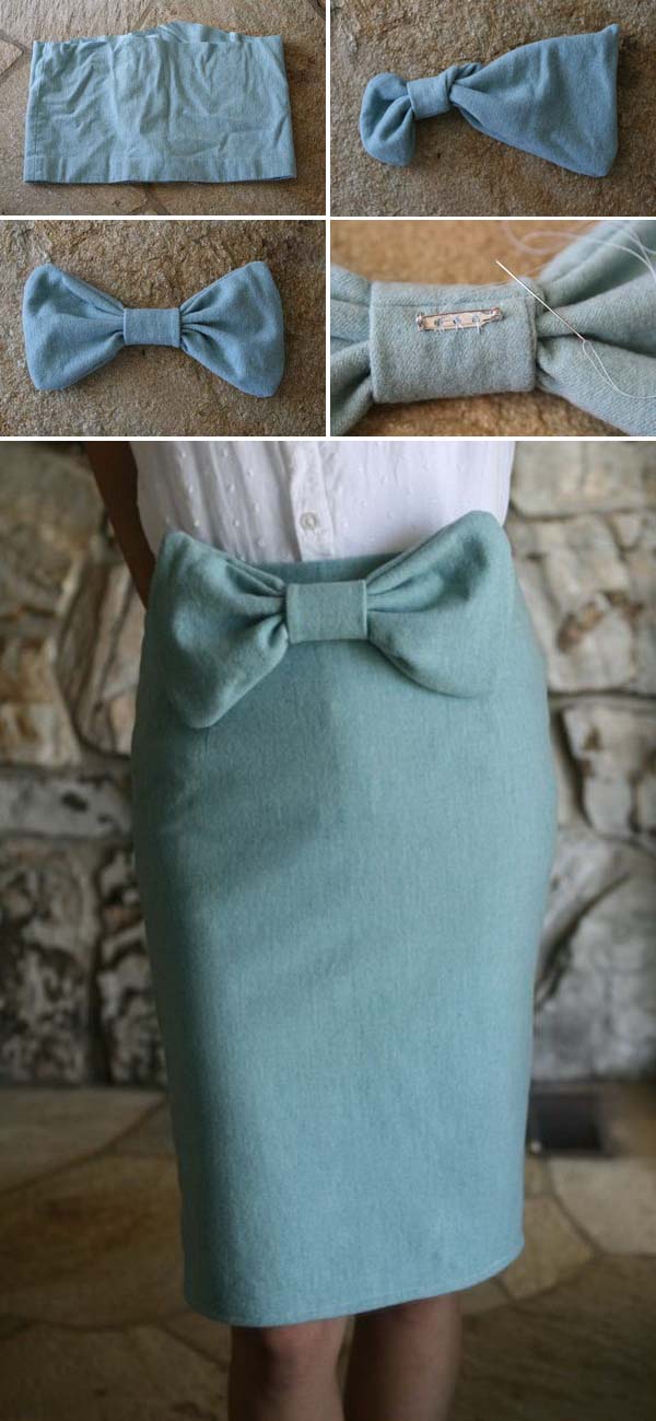 DIY Vintage Bowtie Pencil Skirt. 