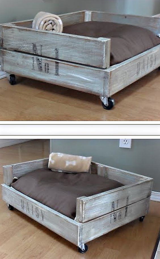 Old Crate Dog Bed. 