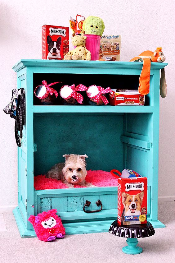 Turn Your Dresser Into a Pet Bed Cabinet. 