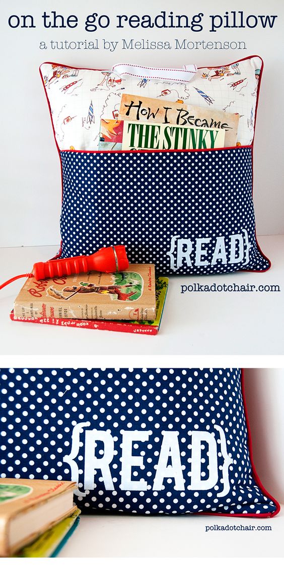 DIY Reading Pillow for Book Lovers