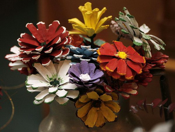 Pinecone Flowers Arrangement 