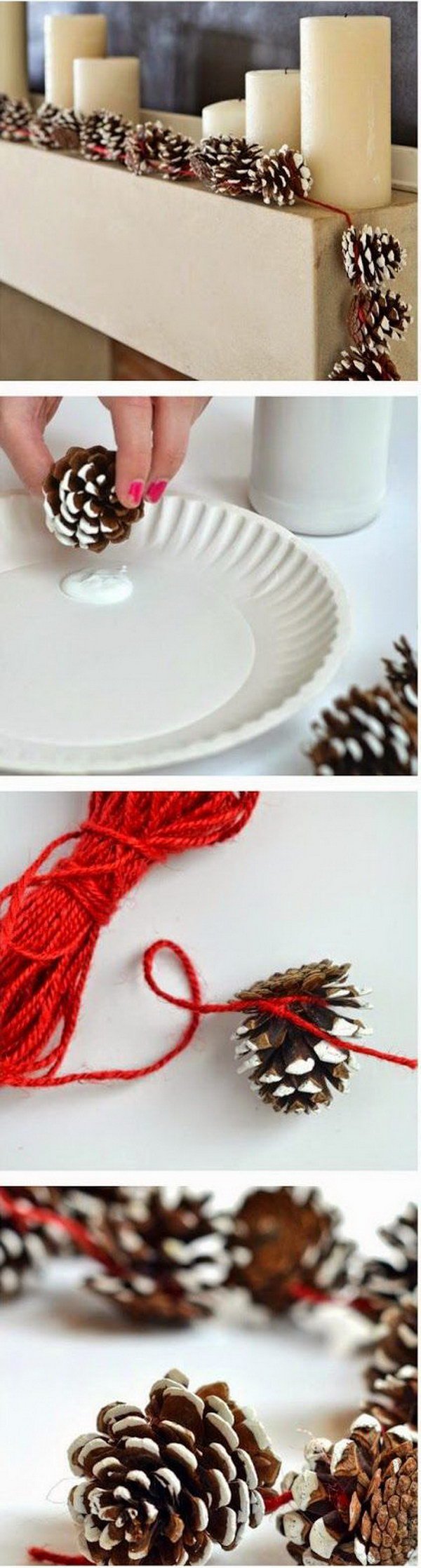 DIY Pinecone Garlands. 