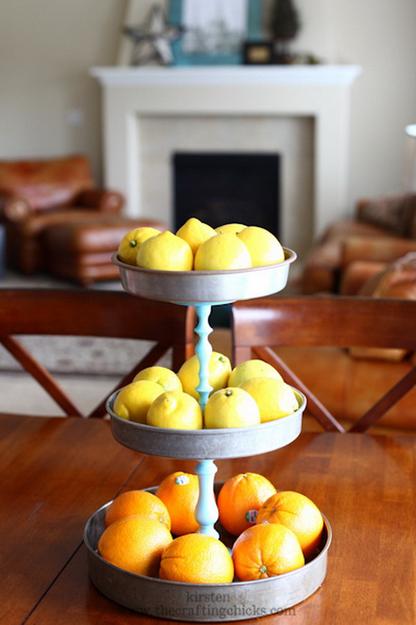 Pottery Barn Inspired DIY 3-Tiered Stand