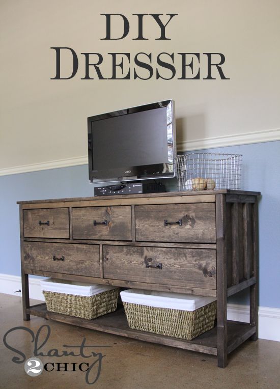 Pottery Barn Inspired DIY Dresser. 