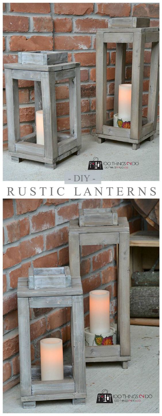 Pottery Barn Knock Off lanterns. 