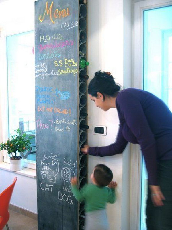  DIY Chalkboard and Wine Rack. 